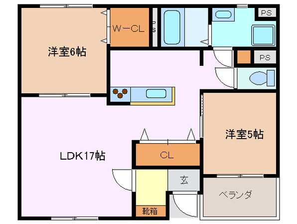 霞ケ浦駅 徒歩9分 1階の物件間取画像